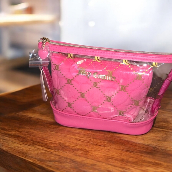 Juicy Couture Holiday Y2K Bundle Purse, Train Case & 2-piece Cosmetic Bag, NWT - Picture 4 of 7